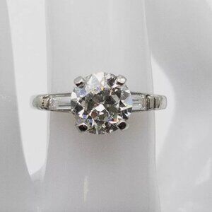 RARE 3CT+ ROUND NATURAL DIAMOND WEDDING RING!!
